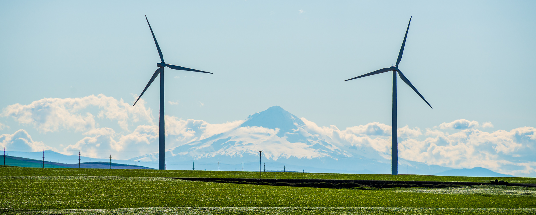 Mt. Hood | Clean Energy Construction Photography | Wind Energy in the Landscape