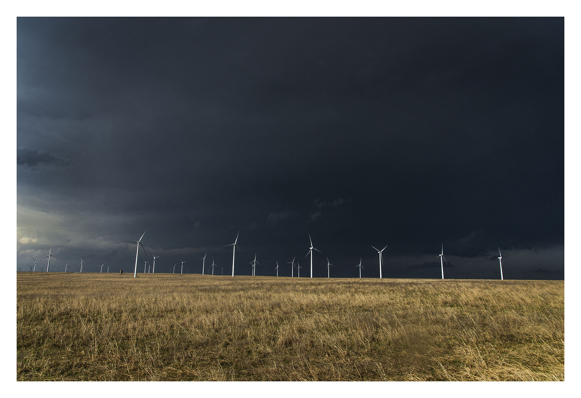 Wind Energy Constuction Photography KansasS torm
